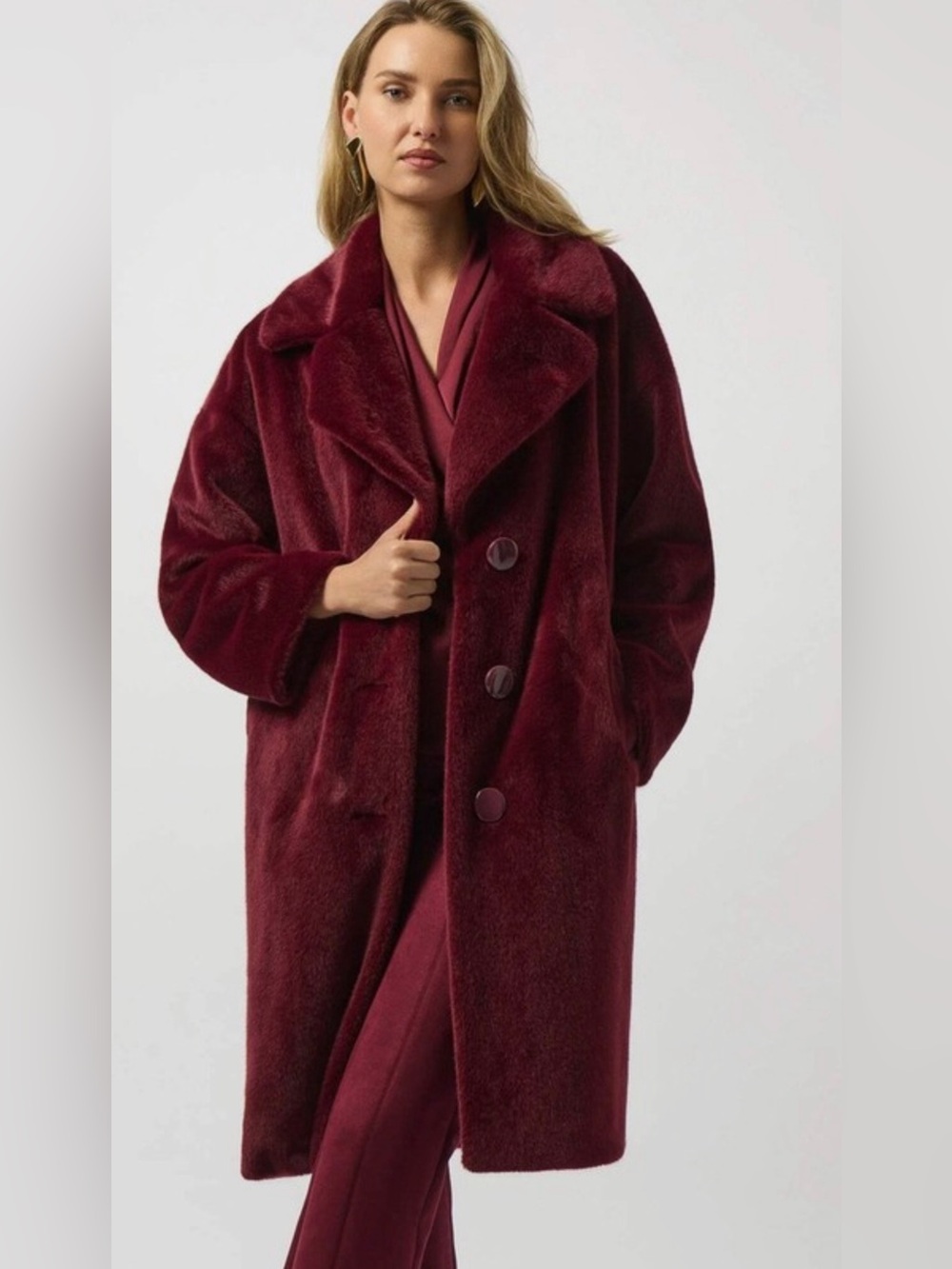 Joseph Ribkoff Merlot Coat NWT